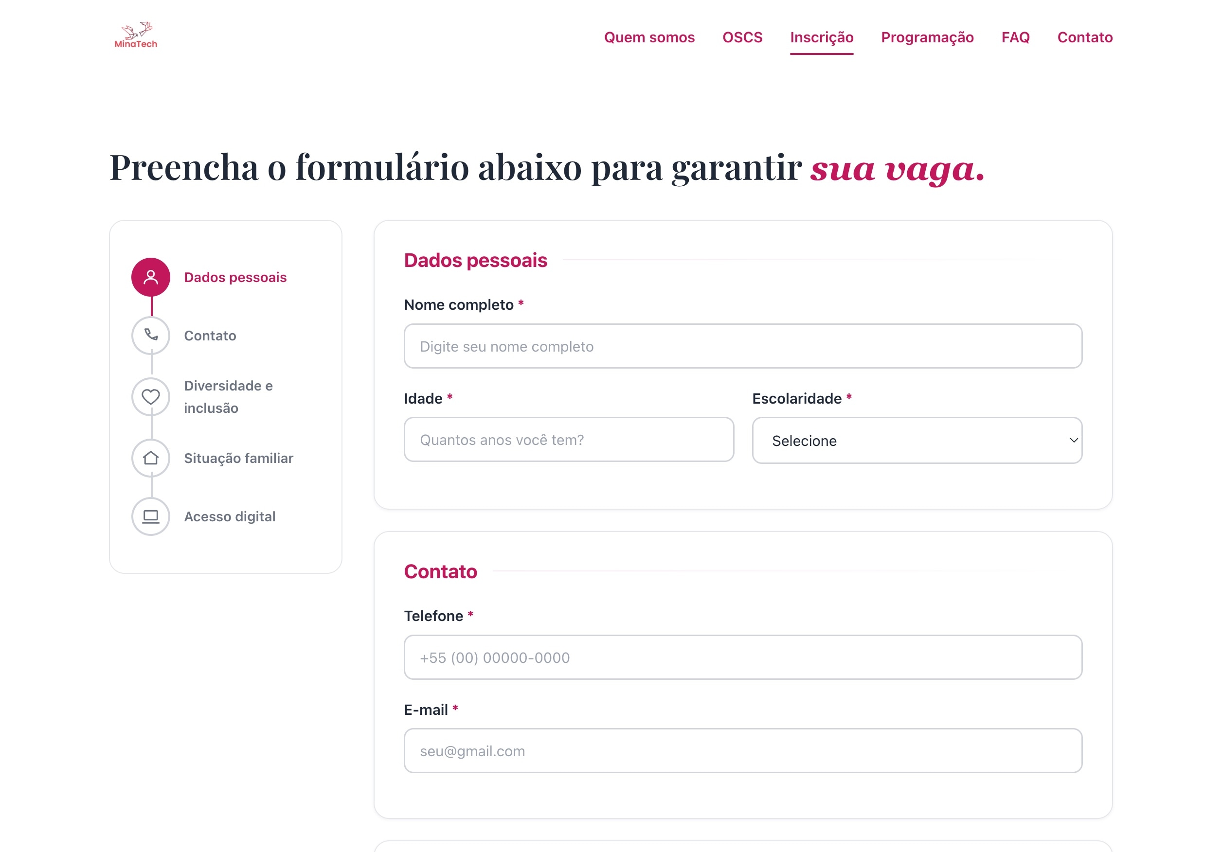 MinaTech — Registration